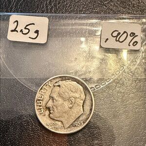 1953D Silver Dime Coin 90%